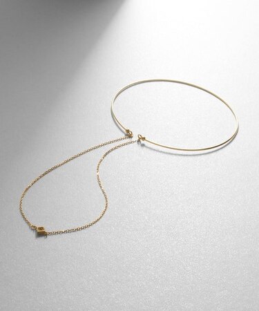 K10ダイヤモンドスクエアはさみ留 クリッポンバングル