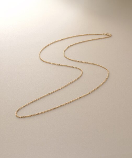 K18クリスクロスチェーン ネックレス（60cm）