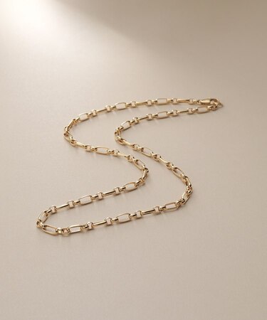 K18中空フィガロ ネックレス細