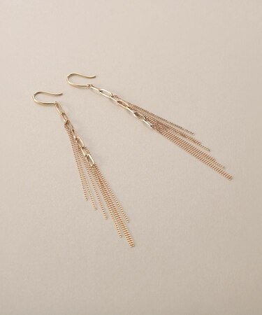 K10中空プリムキヘイフリンジ フックピアス