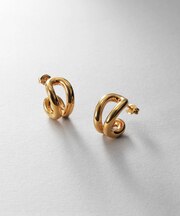 シルバー スモールフープ ニュアンスループピアス GP