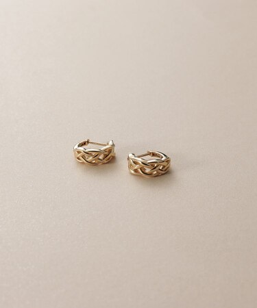 K10三つ編 ワンタッチピアス