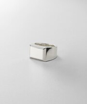 シルバー バケットカット シグネットリング