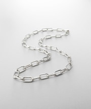 シルバー デザインチェーン ケーブルグラデーションネックレス