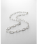 シルバー デザインチェーン ケーブルグラデーションネックレス