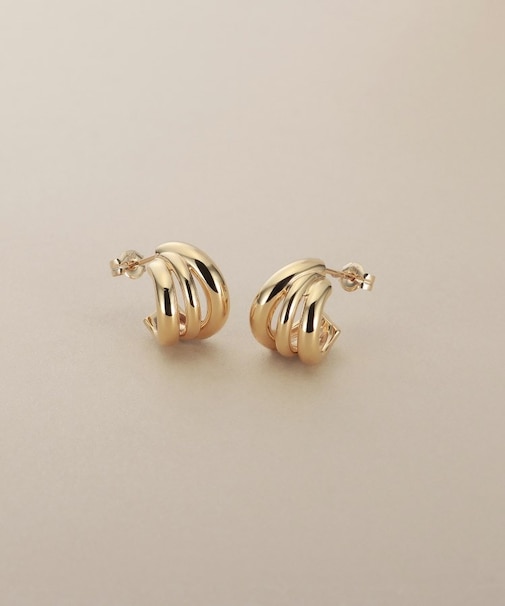 K10トリプルカーブフープ スタッドピアス