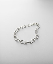 シルバー デザインチェーン ケーブルグラデーションブレスレット