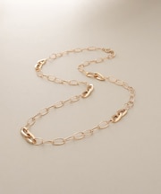 K10PCフラットアズキステーション ネックレス