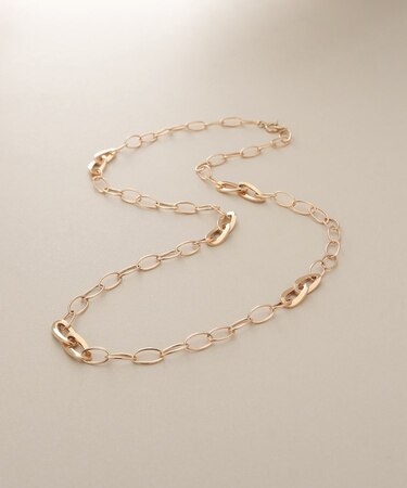 K10PCフラットアズキステーション ネックレス