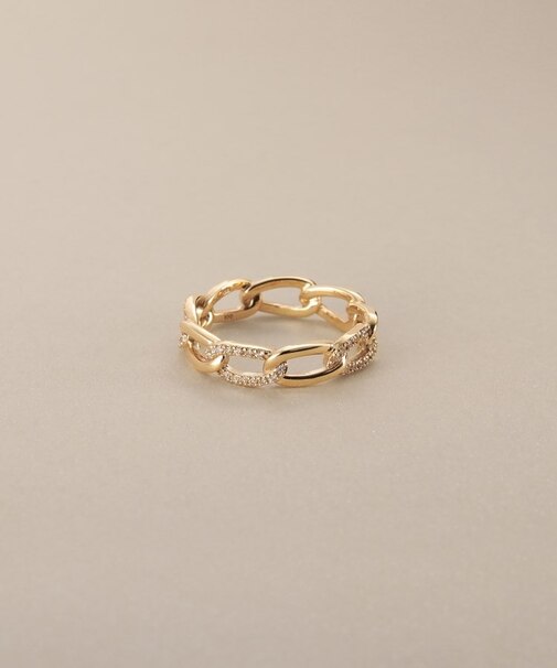 K10ダイヤモンド キヘイチェーンモチーフ リング