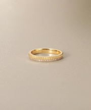 K10ダイヤモンド 縦溝 リング