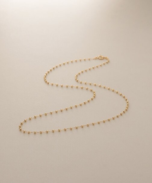 K18キャビアビーズチェーン ネックレス