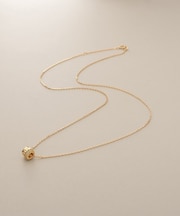 K18ダイヤモンド 縦溝ビーズ ネックレス