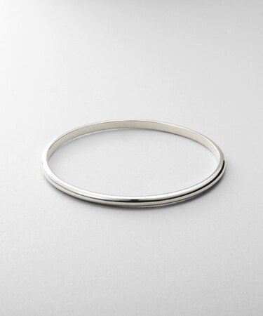 シルバー ハーフラウンドバングル