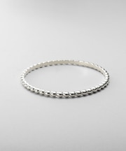 シルバー オーバルボールバングル