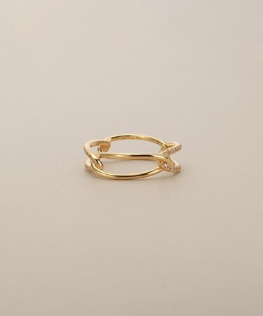 K18ダイヤモンド PCチェーン リング