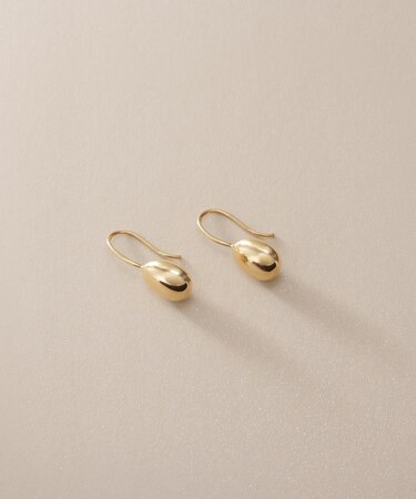 K10中空エッグシェイプ フックピアス