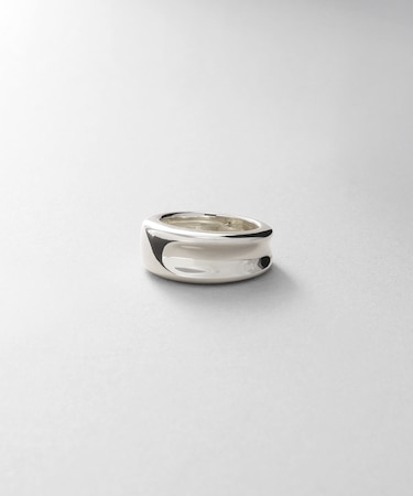 シルバー コンケイブピンキーリング