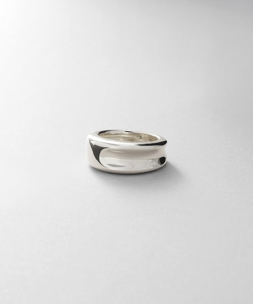 シルバー コンケイブピンキーリング