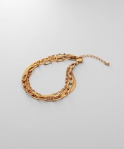 シルバー コンビネーションチェーン クアッドブレスレット GP