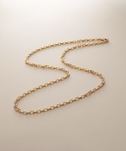 K18中空リネアケーブルチェーン ネックレス細