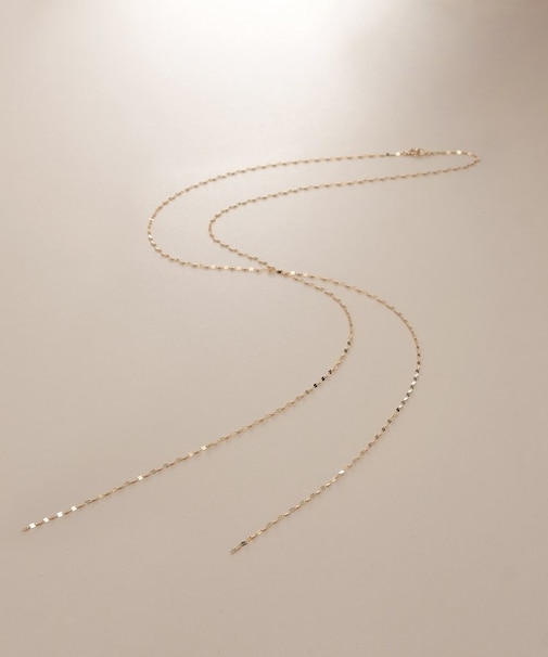 K10フラワークロスフリンジY ネックレス