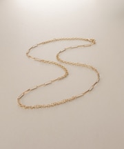 K18リボンケーブル×ラウンドチェーン ネックレス