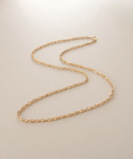 K18角線スクリュー ネックレス