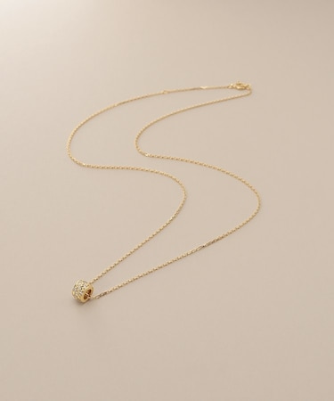 K18ダイヤモンド パヴェビーズ ネックレス