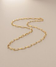 K18中空MVロング ネックレスM