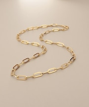 K18中空プリムケーブルチェーン ネックレスXL（45cm）