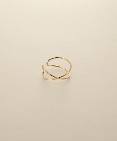 K10ワンストローククロスイヤーカフ