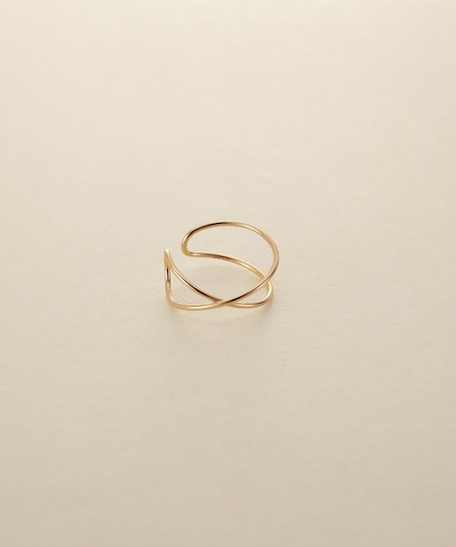 K10ワンストローククロスイヤーカフ