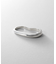 シルバー 【サステナブル】ダブルフィンガー グラデーションリング