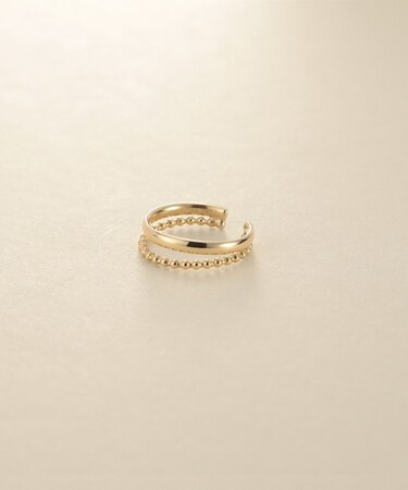 K10ボールレイヤードイヤーカフ