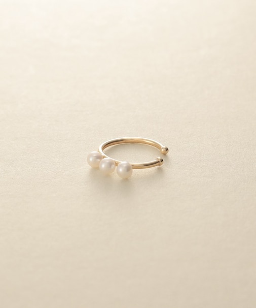 K10トリプルパールイヤーカフ