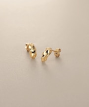 K18【サステナブル】スクリューアーチ スタッドピアス