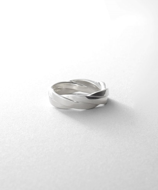 シルバー フラットブレイドリング（16号、18号）