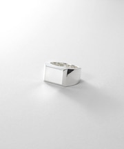 シルバー バケットカット シグネットリング（16号、18号）