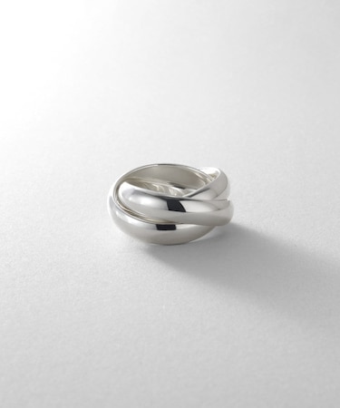 シルバー ボリュームリング ドームトリプル(16号、18号)