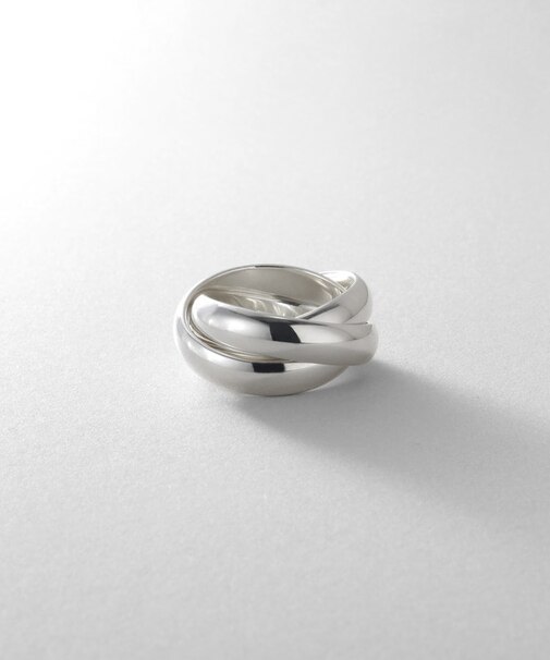 シルバー ボリュームリング ドームトリプル(16号、18号)