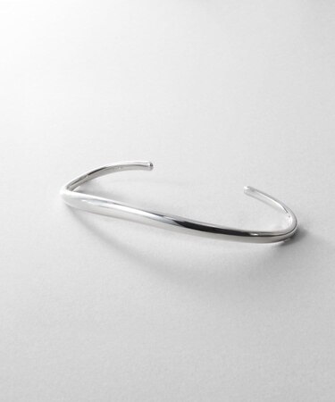 シルバー 【サステナブル】ニュアンスラインパームカフ