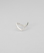 シルバー Vラインリング