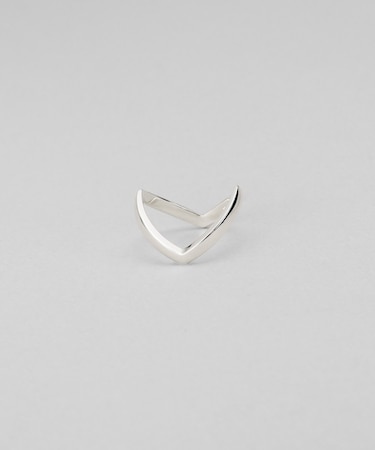 シルバー Vラインリング