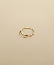 K10ミラーカットチェーン ドレープピンキーリング