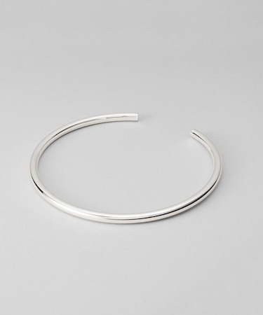 シルバー ホロウフレキシブルチョーカーL