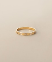 K10ダイヤモンド 彫り留めオルタネート リング