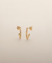 K10ダイヤモンド オルタネ―トLシェイプ スタッドピアス