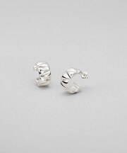 シルバー キルトフープピアス