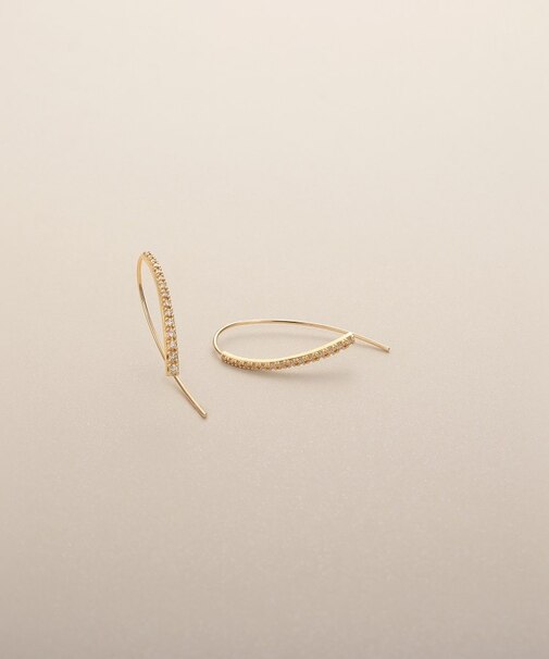 K10ダイヤモンド マーキス フックピアス